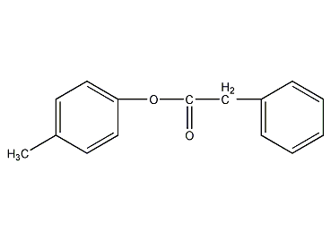 structural formula of p-cresol phenylacetate