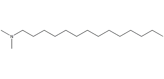 n,n-dimethyltetradecane structural formula