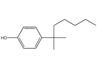 structural formula of p-tert-octylphenol