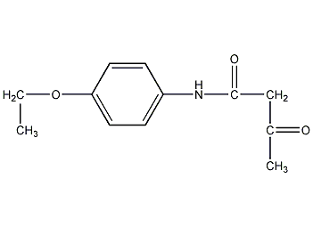structural formula of p-ethoxyacetoacetanilide