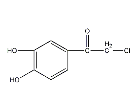 2-chloro-3',4'-dihydroxyacetophenone structural formula
