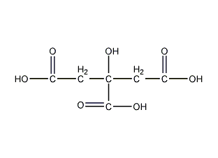 citric acid structural formula