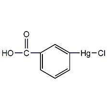 structural formula of p-chloromercuric benzoic acid