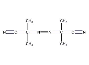 2,2'-azobis(isobutyronitrile) structural formula