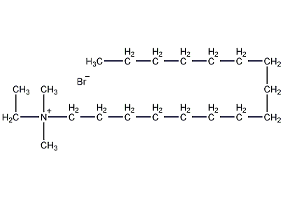 hexadecyldimethylethylammonium bromide structural formula