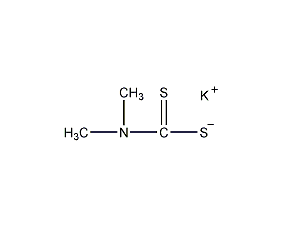 structural formula of potassium dimethyldithiocarbamate