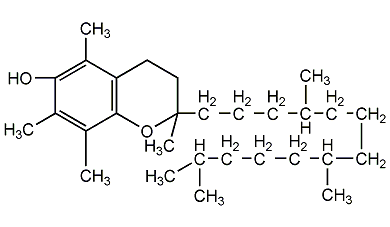 d-α-tocopherol structural formula