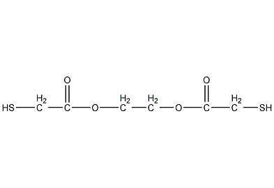 bis(mercaptoacetic acid) ethylene glycol structural formula