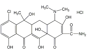 chlorotetracycline hydrochloride structural formula