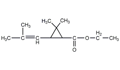 structural formula of ethyl chrysanthemate
