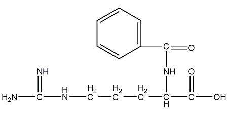 nα-benzoyl-l-arginine structural formula