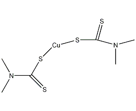 structural formula of copper(ii) dimethyldithiocarbamate