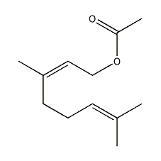 structural formula of neryl acetate