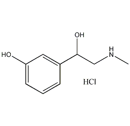 dl-phenylephrine hydrochloride structural formula
