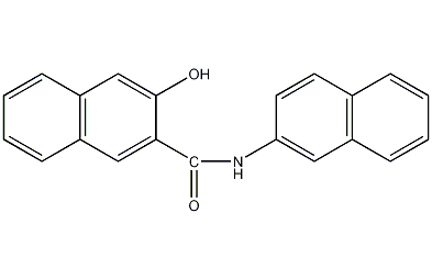 n-2-naphthyl-3-hydroxy-2-naphthylcarboxamide structural formula