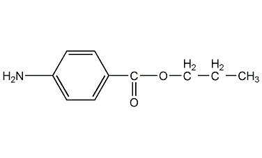 n-propyl para-aminobenzoate structural formula