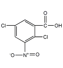 2,5-dichloro-3-nitrobenzoic acid structural formula
