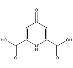 4-hydroxypyridine-2,6-dicarboxylic acid structural formula
