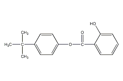 structural formula of 4-tert-butylphenyl salicylate