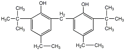 2,2'-methylenebis(6-tert-butyl-4-ethylphenol)  structural formula