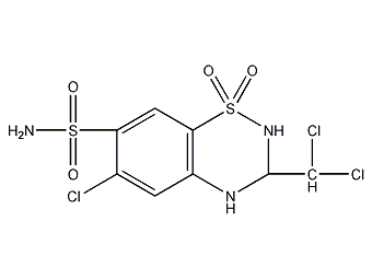 trichlorothiazide structural formula