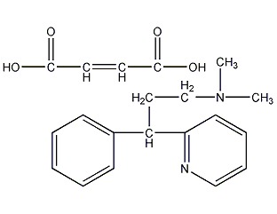 structural formula of pheniramine maleate