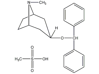 structural formula of benztropine mesylate