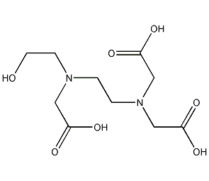 n-(2-hydroxyethyl)ethylenediaminetriacetic acid structural formula
