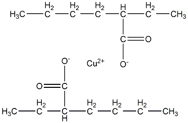 structural formula of copper diethylhexanoate