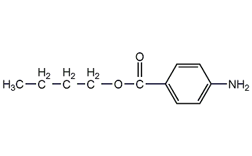 butyl para-aminobenzoate structural formula