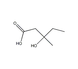 3-hydroxy-3-methylpentanoic acid structural formula
