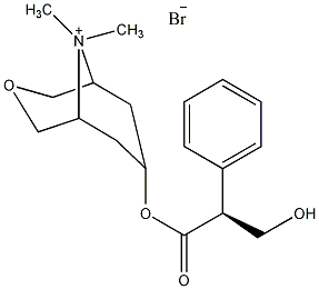 structural formula of scopolamine methylbromide