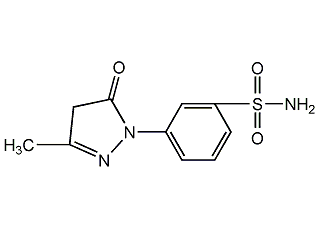 3-methyl-1-(3'-phenylaminosulfonate)-5-pyrazoline ketone structural formula