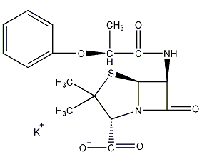 structural formula of phenoxyethyl penicillin potassium