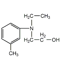 2-(n-ethyl m-toluidino)ethanol structural formula