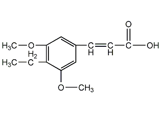 3,4,5-trimethoxyphenylacrylic acid structural formula