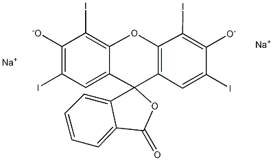 structural formula of tetraiodofluorescein b