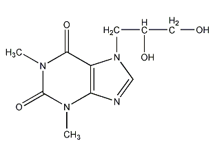 structural formula of dihydroxyprophylline