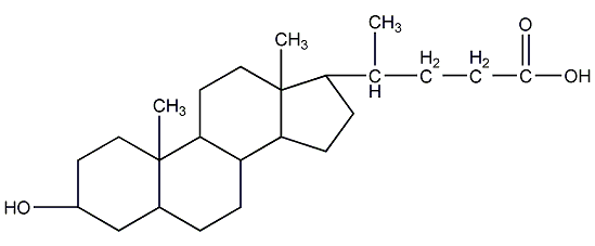 lithocholic acid structural formula