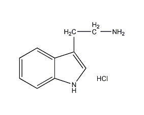 structural formula of tryptamine hydrochloride