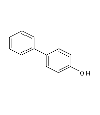 p-hydroxybiphenyl structural formula
