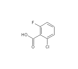 2-chloro-6-fluorobenzoic acid structural formula