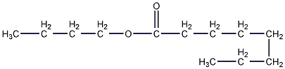 structural formula of n-butyl octanoate
