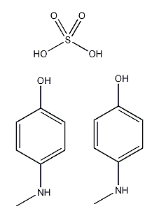 4-methylaminophenol sulfate structural formula