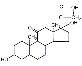 tetrahydrocortisone structural formula